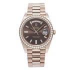Rolex DayDate 228345RBR 2019 MINT Rose Chocolate Factory Dia Watch 40mm Complete
