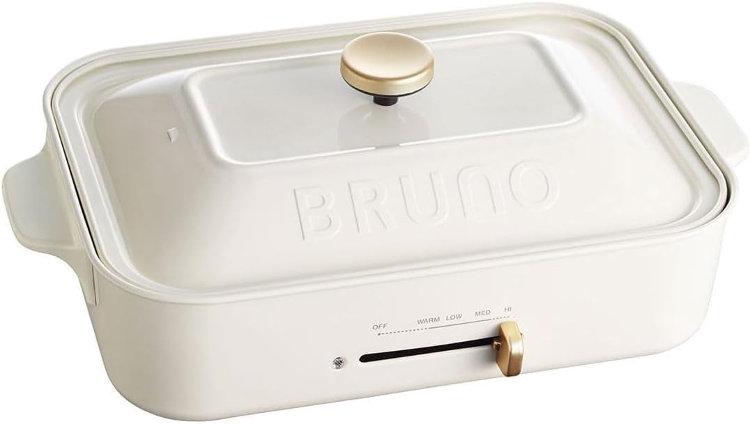 BRUNO compact hot plate + takoyaki plate + ceramic-coated pot + grill plate 4